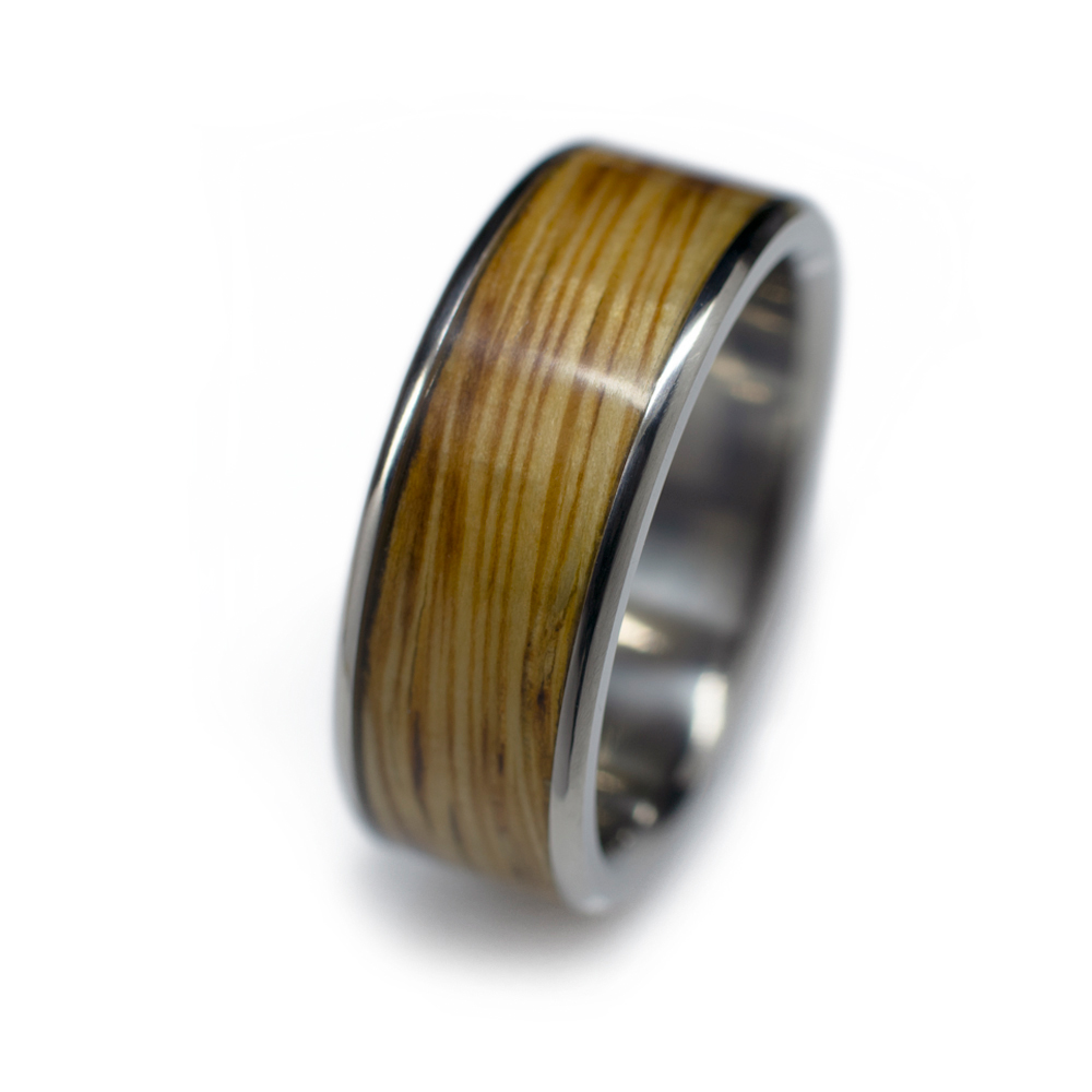 Bourbon Whiskey Barrel Wood Ring, Made From Maker's Mark Oak