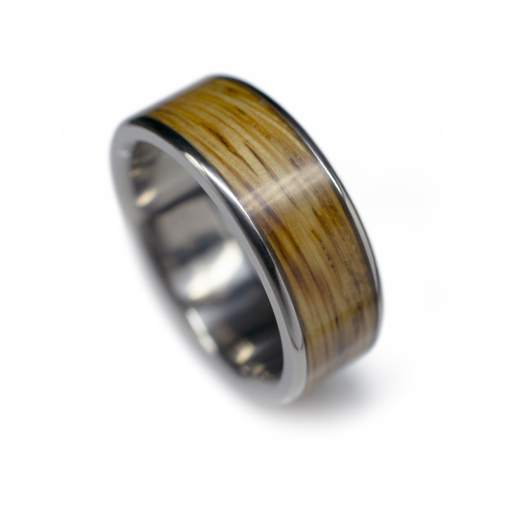 Bourbon Whiskey Barrel Wood Ring, Made From Maker's Mark Oak